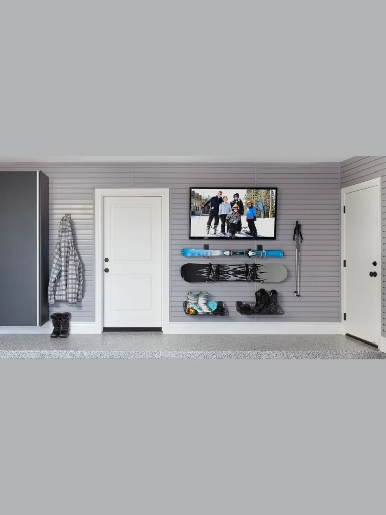 Custom wall mounted slat wall organizers