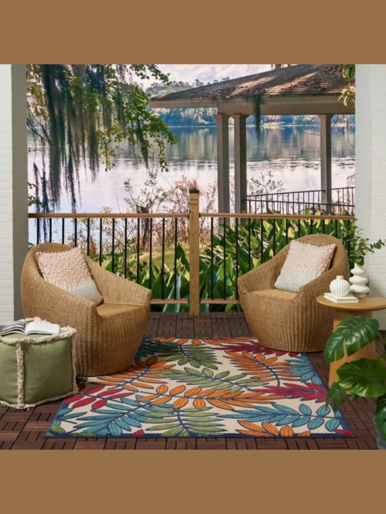 Lay Down a Colorful Outdoor Rug