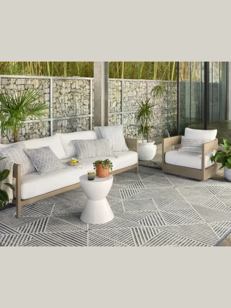 Affordable outdoor rug styling