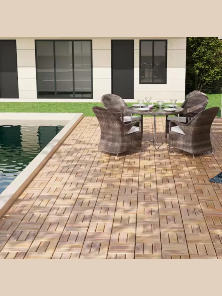  Install Weatherproof Wood Interlocking Deck Tiles