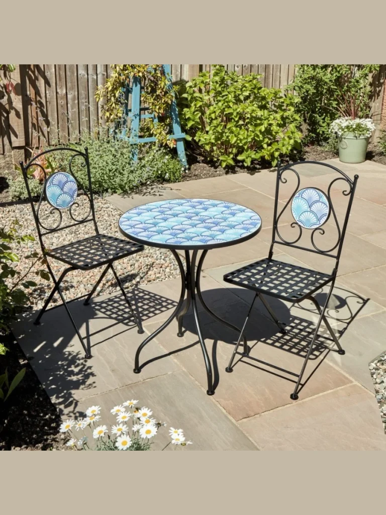 Compact Mosaic Bistro Sets