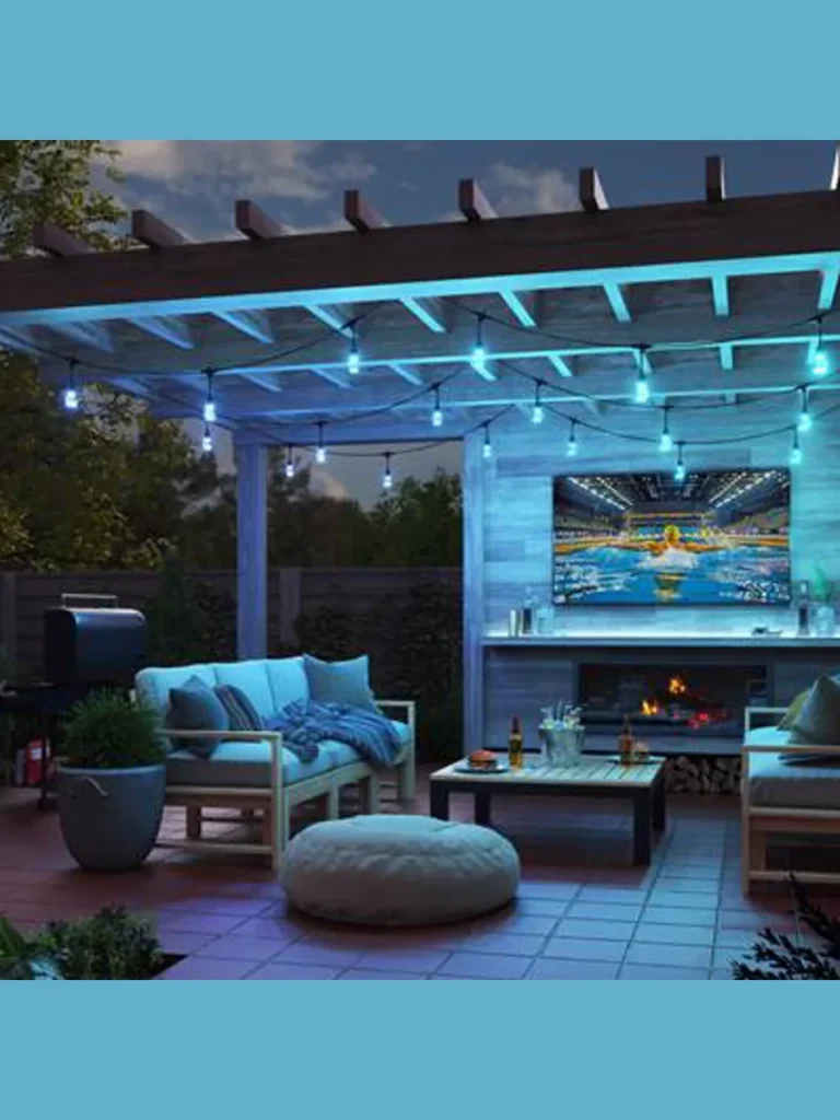 Solar powered string lights for evening mood