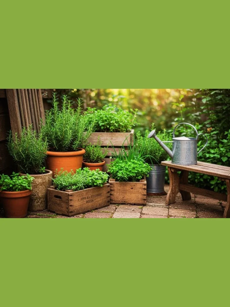 Tiered Herb Garden with Recycled Pallets