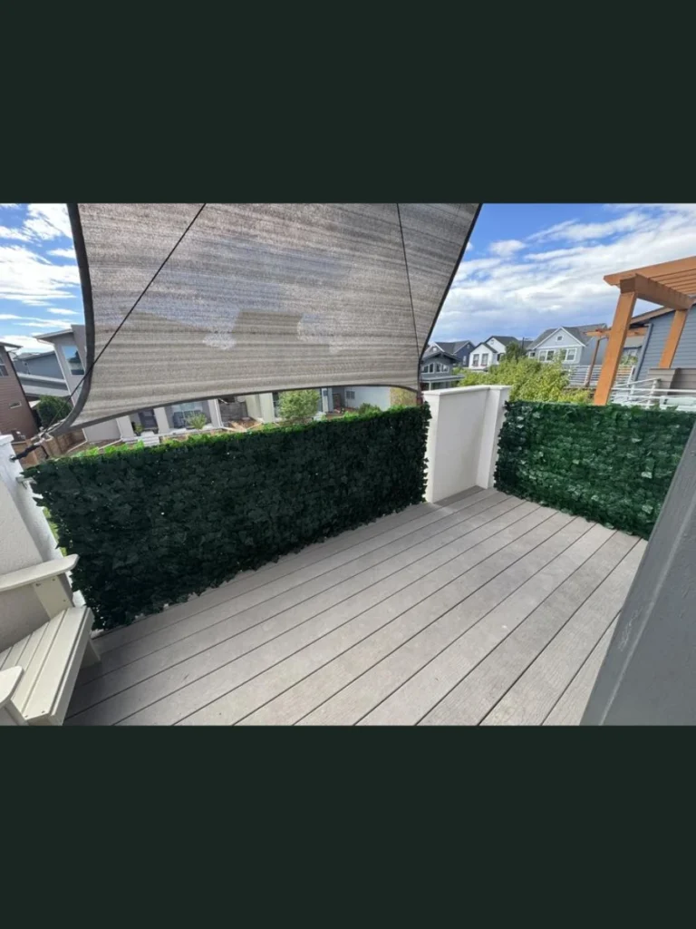 Modern Privacy Screens with Faux Ivy