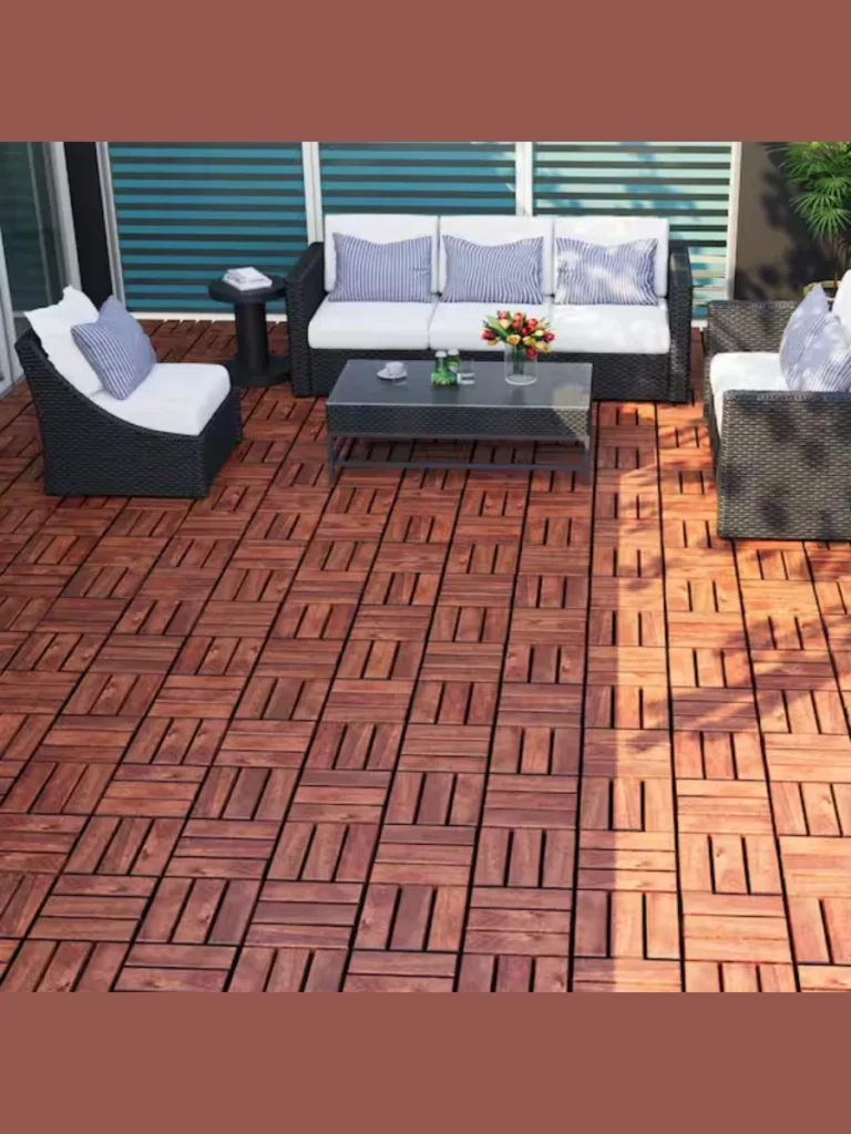 Interlocking Acacia Wood Tiles
