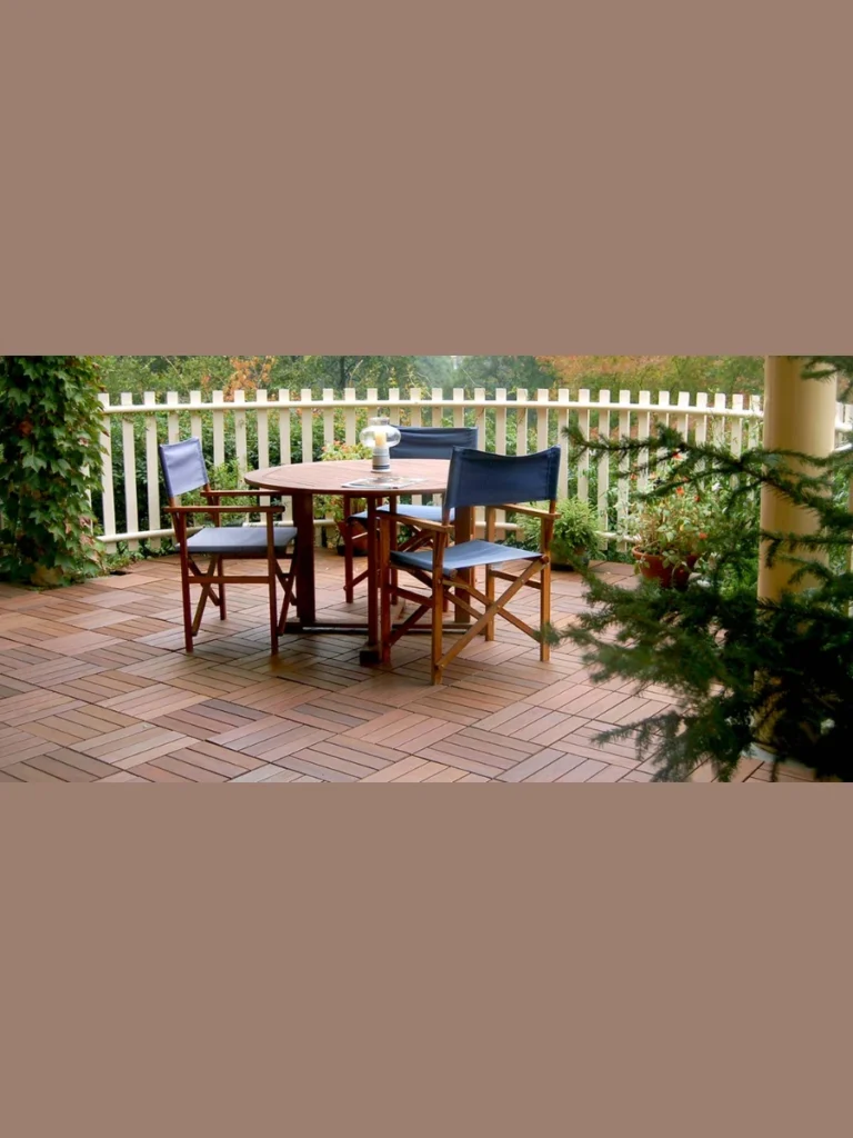 Apply Interlocking Wood Deck Tiles