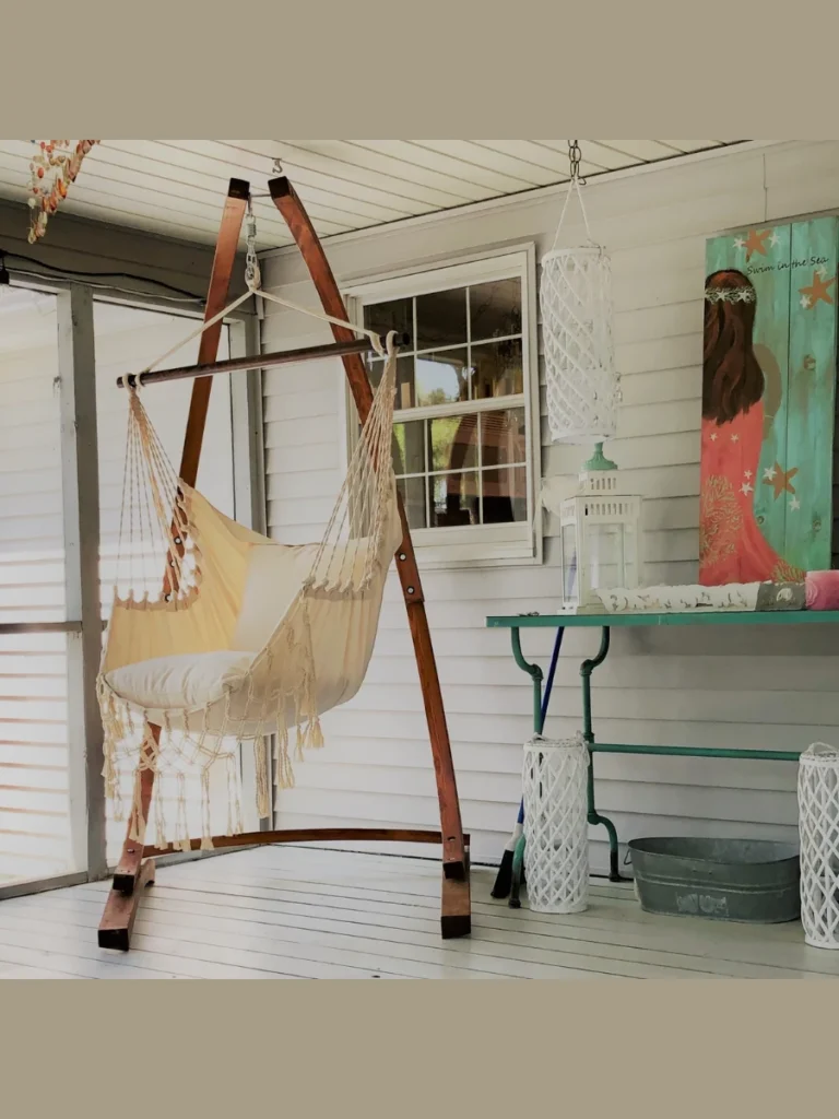 Hang a Macrame Hammock Chair for Relaxation