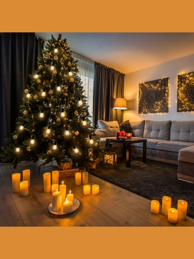 Use Warm LED String Lights for Ambiance