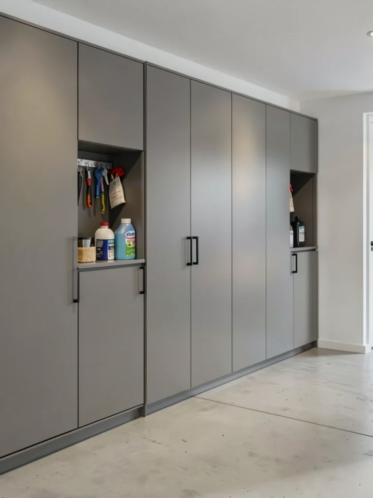 Closed Garage Cabinets for Clean and Hidden Storage
