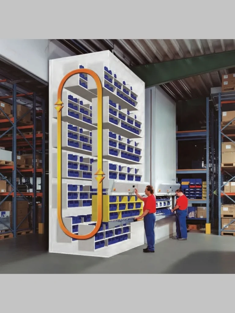 Vertical storage systems for organized equipment