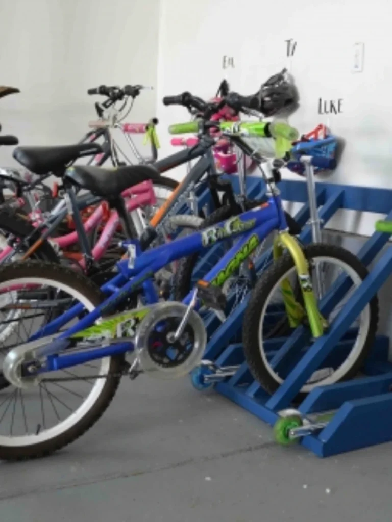 Custom wooden DIY bike lockers