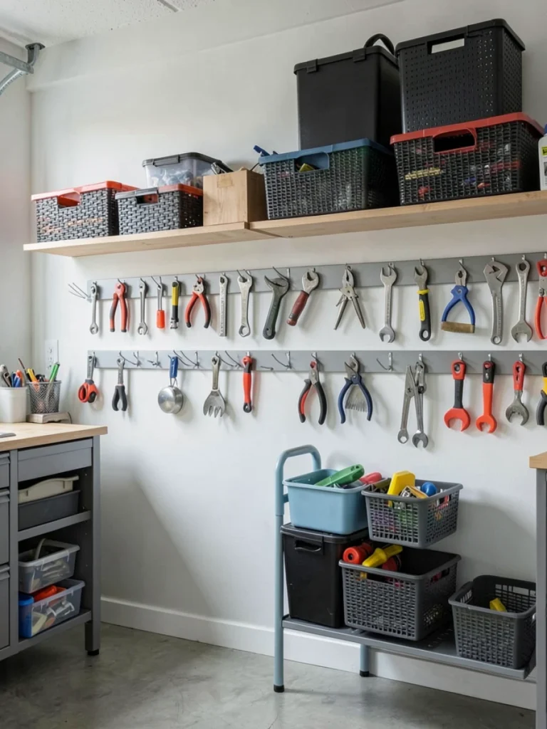 Sliding Track Storage System for Flexible Wall Use