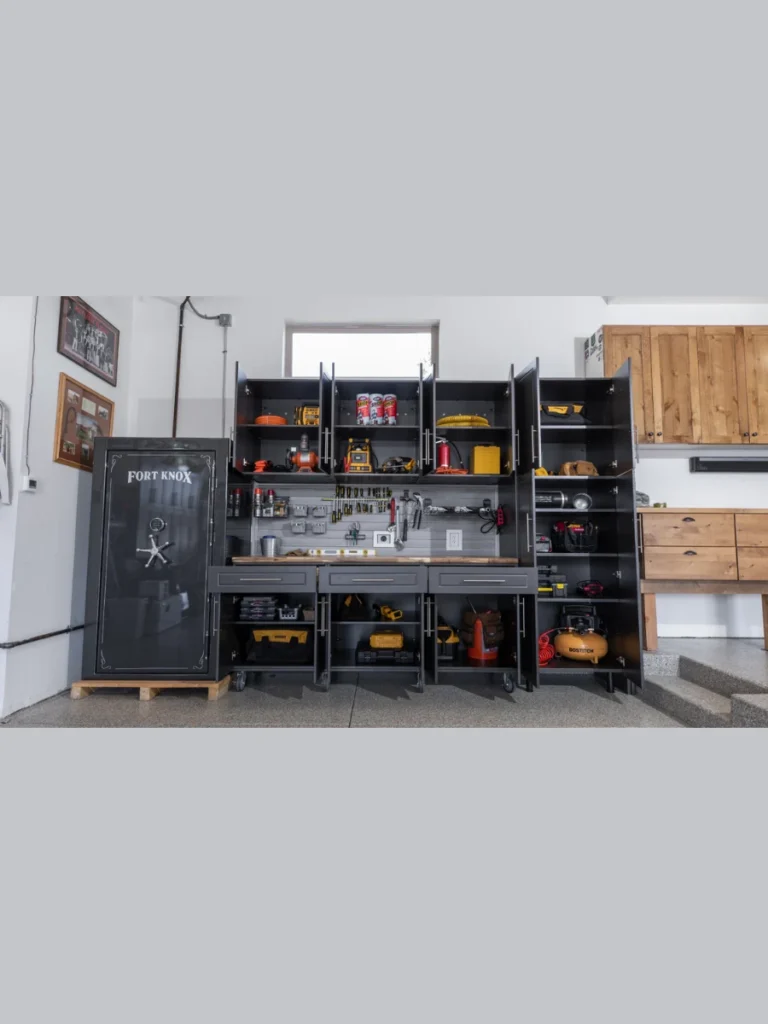 Install Custom Built Workbench Cabinets