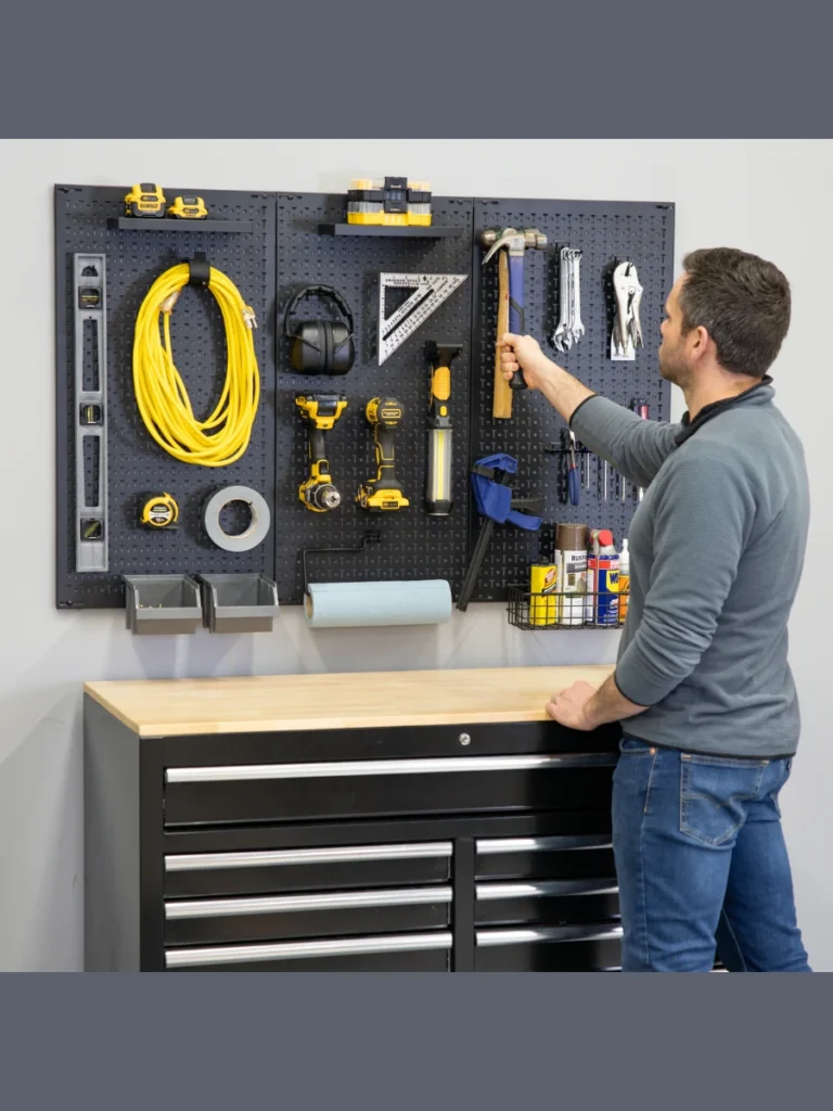Custom Pegboard for Accessory Organization