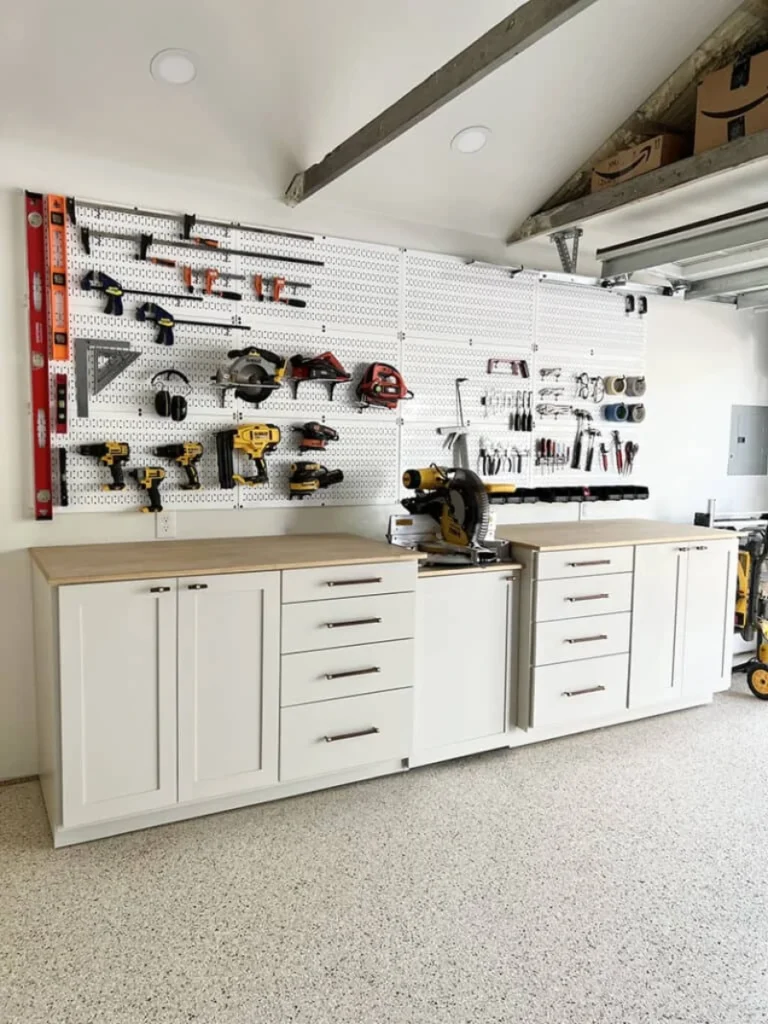 Repurposed Kitchen Cabinets for Garages