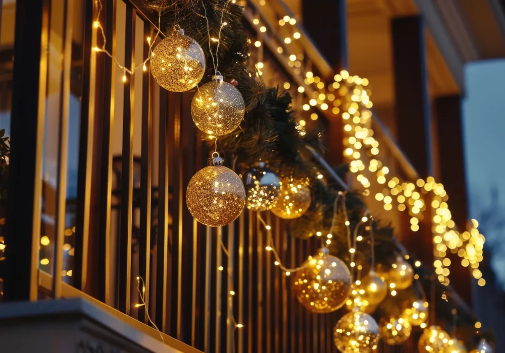 lantern railing decoration ideas for evening charm