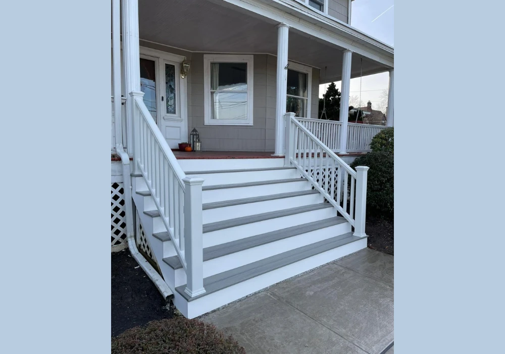 white porch railing ideas for a fresh front entry