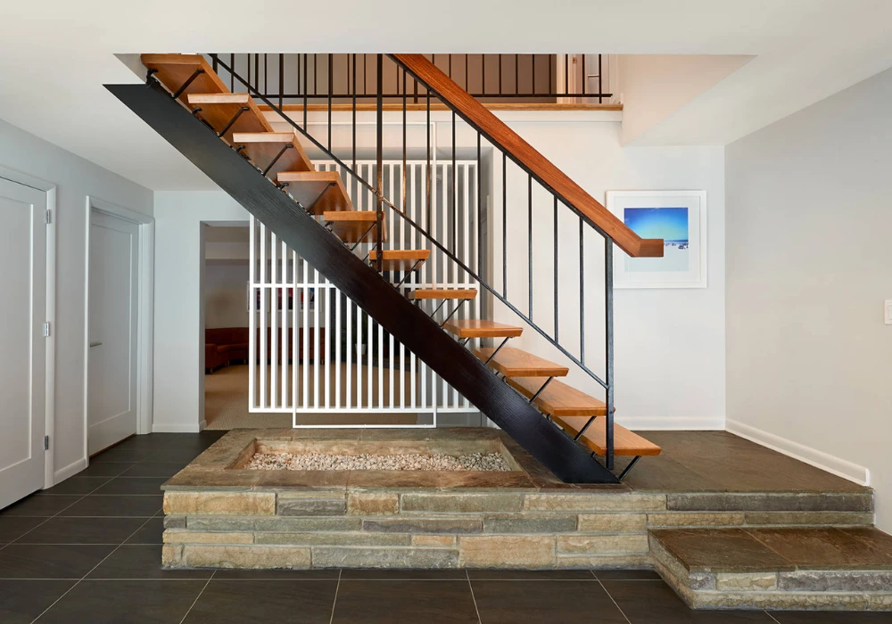 wood and metal fusion for a balanced look