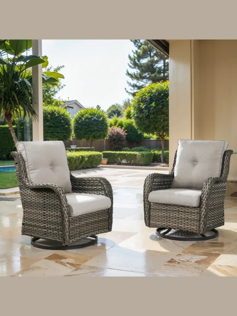 All Weather Resin Wicker Swivel Rockers