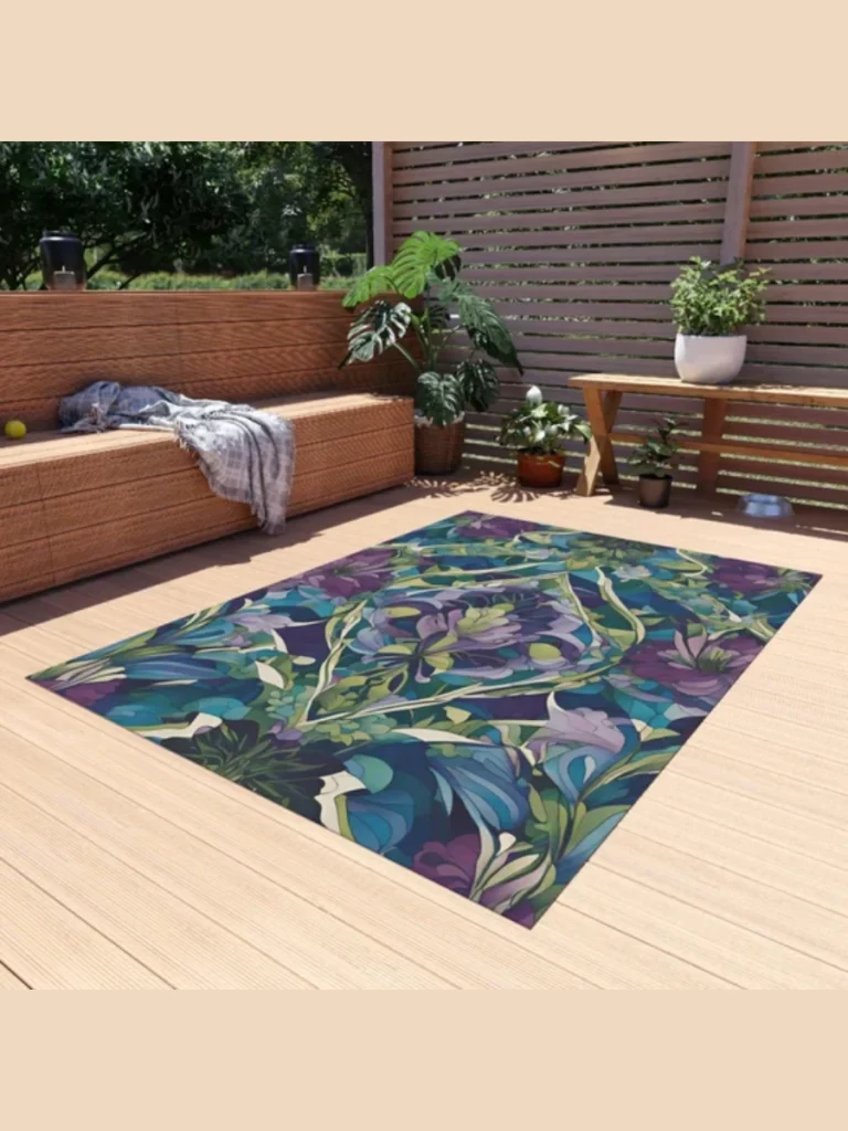 Top Round Mandala Style Outdoor Rugs