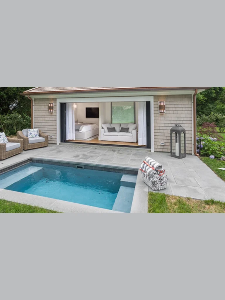 Minimalist concrete plunge pools