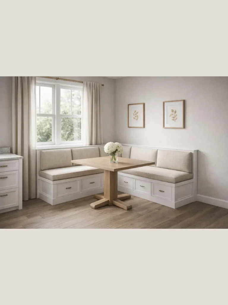 Corner L Shaped Benches to Utilize Every Inch