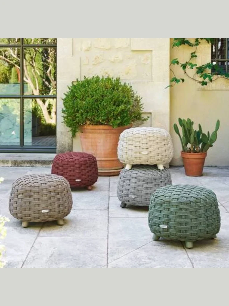 Versatile Outdoor Poufs and Ottomans
