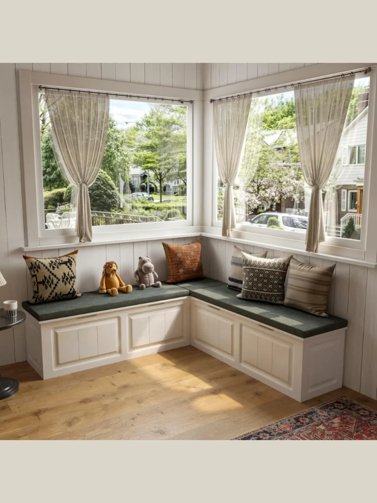 Built in Corner Benches with Under Seat Storage