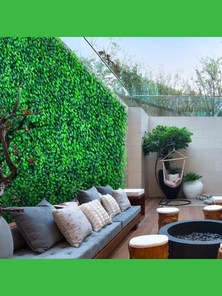 Arranging Faux Boxwood Hedge Walls