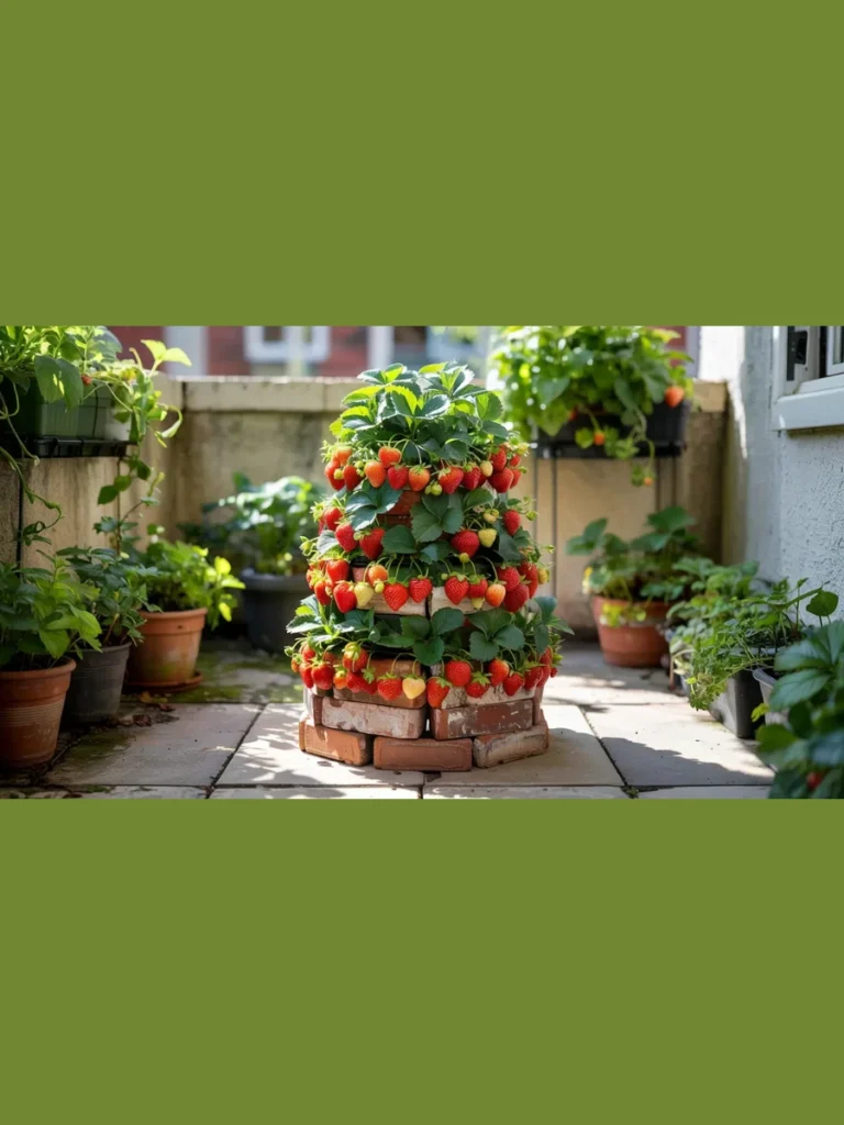 Tiered Strawberry Towers for Sweet Harvests