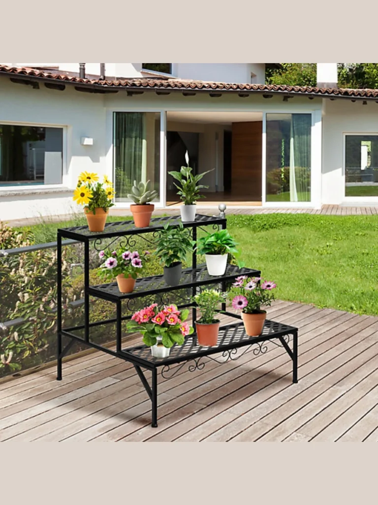 Space saving corner rack stands