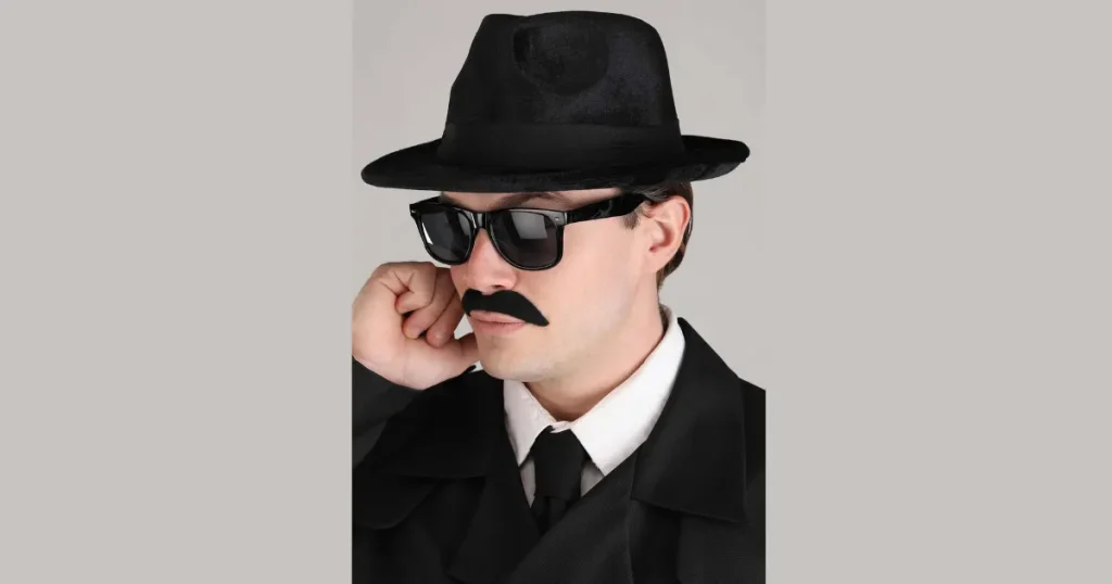 Secret Field Agent in a Black Suit