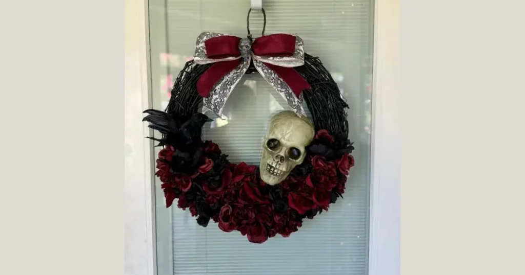Affordable Glowing Skull Grapevine Wreath