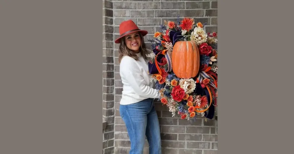 Chic Velvet Pumpkin Ribbon Wreath