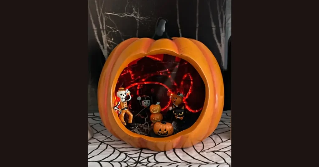 Affordable Spooky Diorama Scene Pumpkins