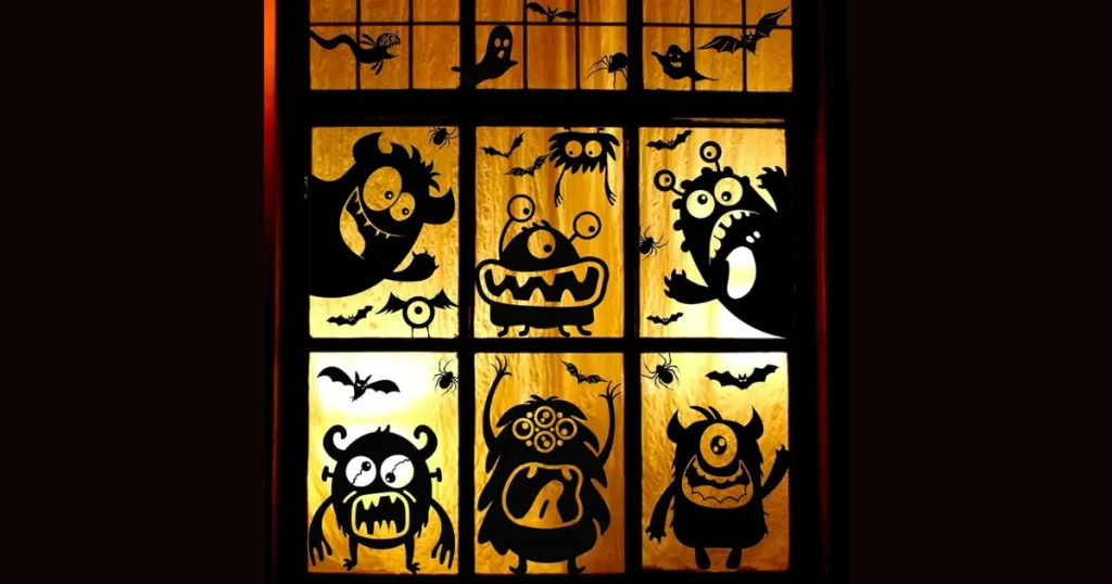 Spooky Window Marker Monster Murals