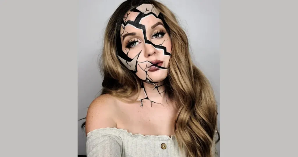 Best Eerie Cracked Porcelain Doll Face Makeup