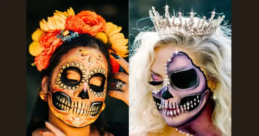 Top Glam Skeleton Skull Makeup