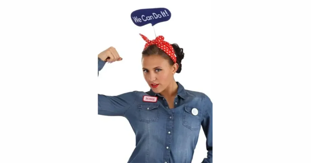 Rugged Rosie the Riveter Denim Outfit