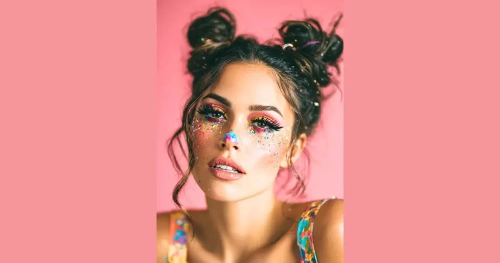 Chic Celestial Moon and Star Makeup