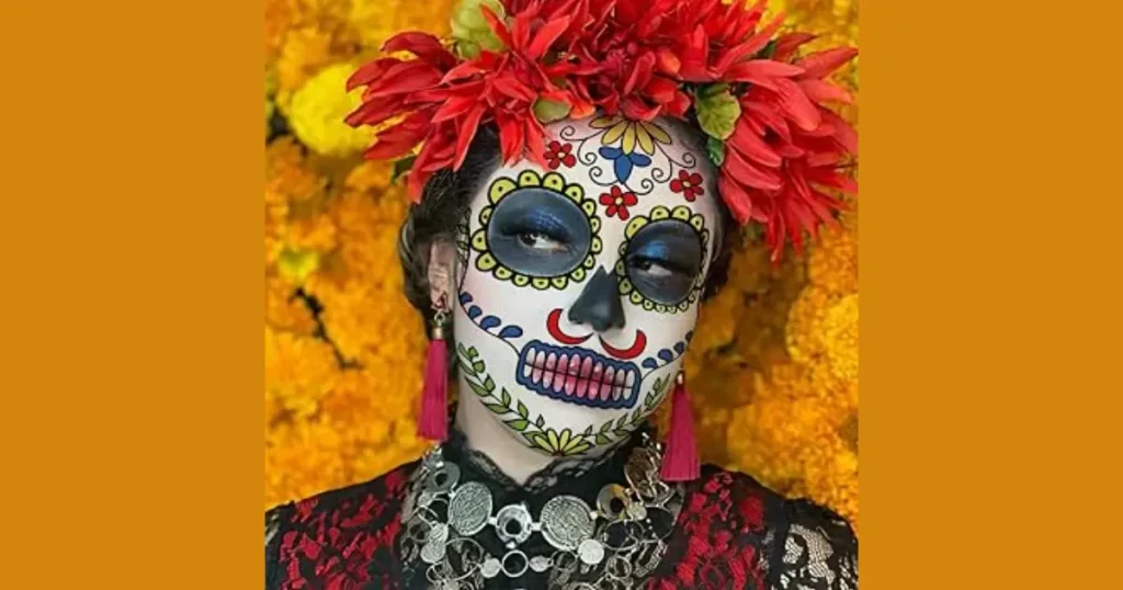 Colorful Day of the Dead Sugar Skull Makeup