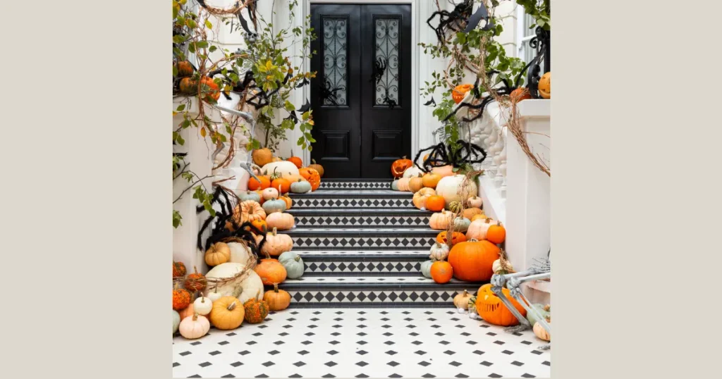 Best Illuminated Carved Pumpkin Porch Stairway