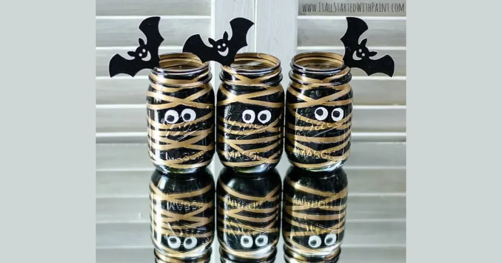 Best Colorful Yarn Mummy Mason Jars