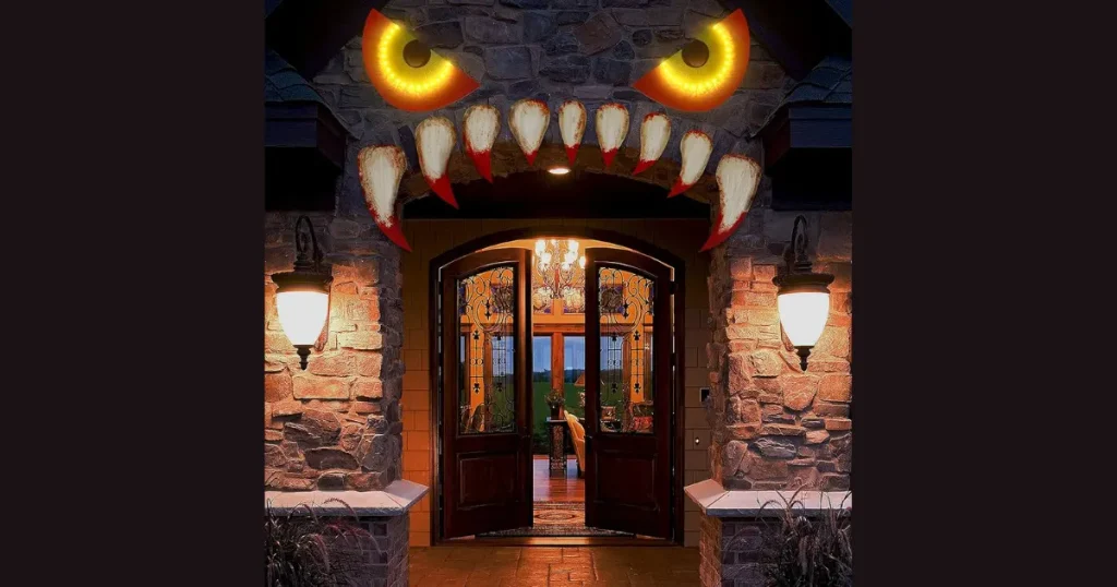 Playful Front Door Monster Face Archway
