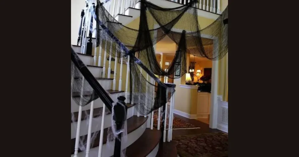 Best Creepy Fabric Staircase Banister Drape