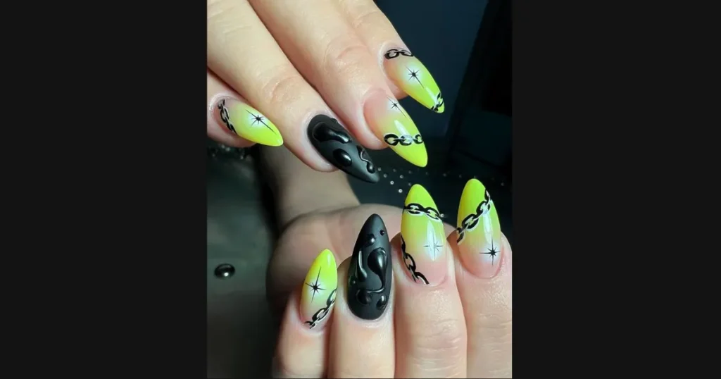 Best Neon Green Toxic Slime Nail Art