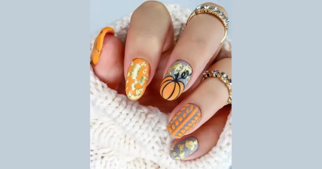 Best Rustic Pumpkin Patch Nail Art