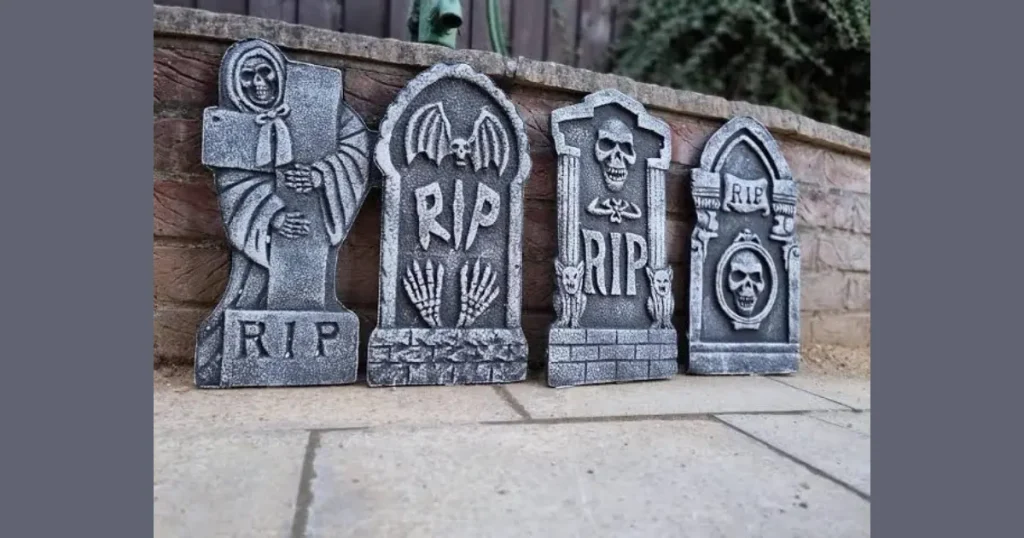 Weatherproof Foam Porch Graveyard Headstones
