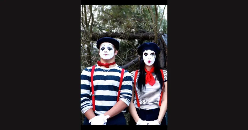 Silent French Mime Performer Outfit