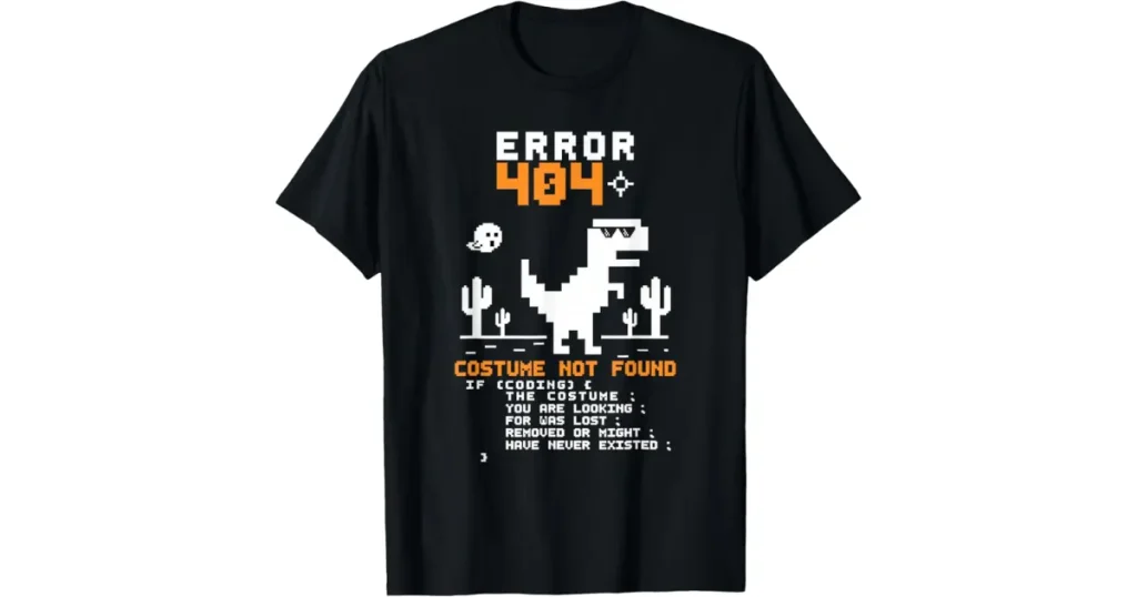 Clever Error 404 Missing Costume